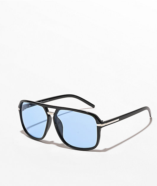 Empyre Morris Black Blue Light Aviator Sunglasses
