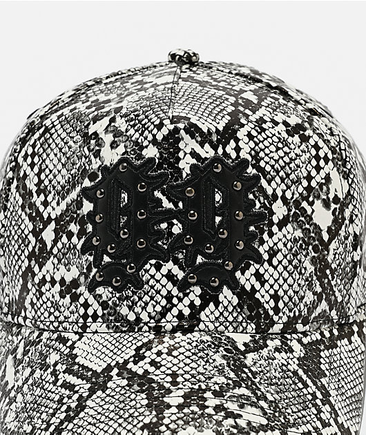 Empyre Ninety-Nine Python Snakeskin Faux Leather Snapback Hat