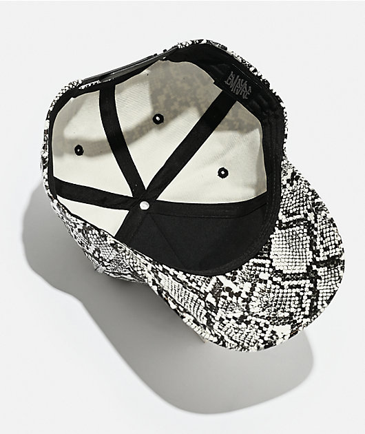 Empyre Ninety-Nine Python Snakeskin Faux Leather Snapback Hat