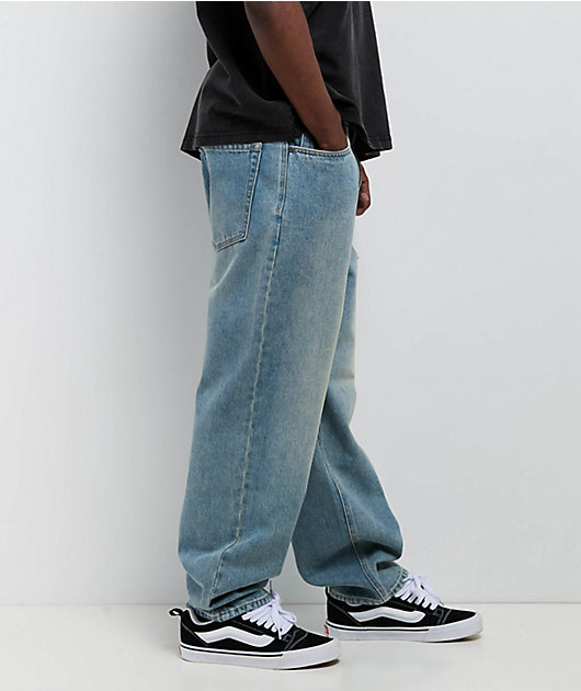 Empyre Ollie Blue Wash Loose Fit Skate Jeans