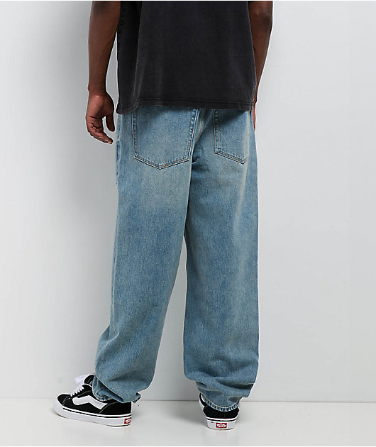 Empyre Ollie Blue Wash Loose Fit Skate Jeans