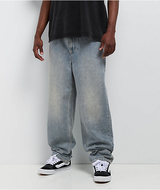 Empyre Ollie Blue Wash Loose Fit Skate Jeans