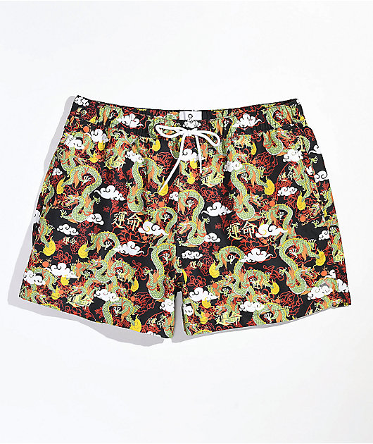 Empyre Ollie Dragon Board shorts negros