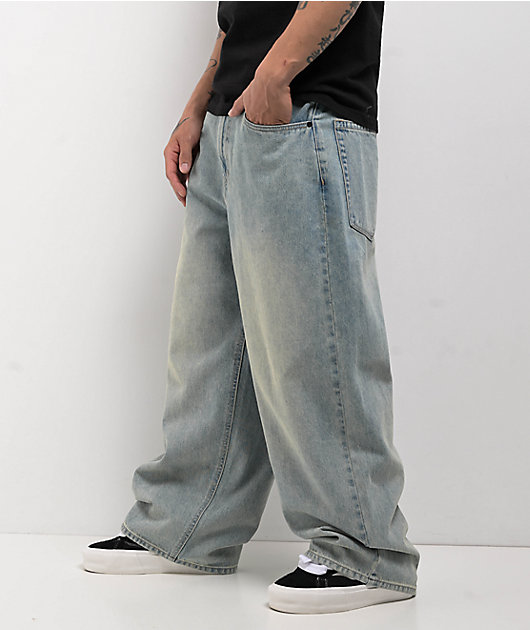 Empyre Ollie Light Blue Wash Ultra Wide Skate Jeans