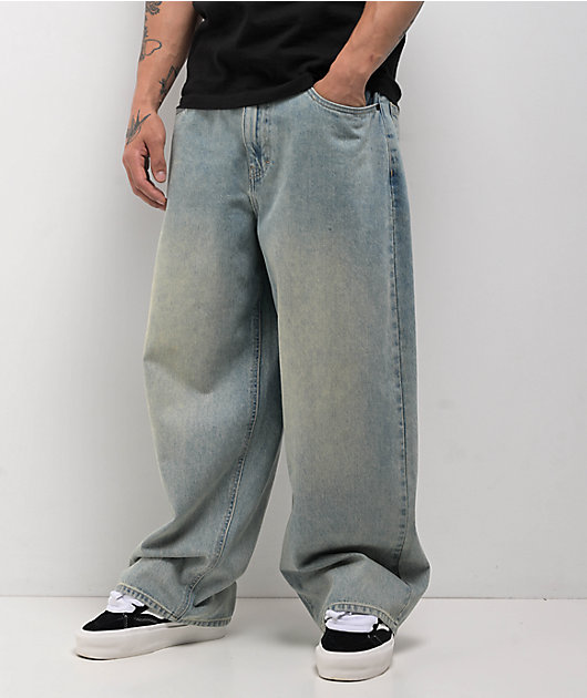 Empyre Ollie Light Blue Wash Ultra Wide Skate Jeans