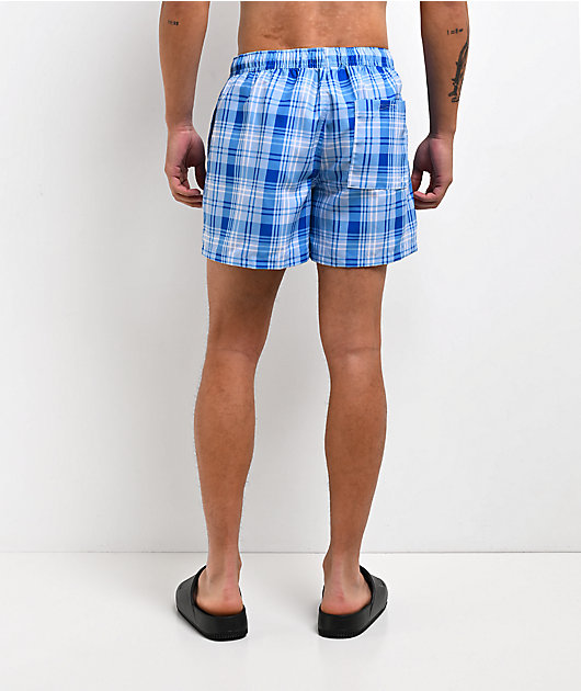Empyre Ollie Plaid Blue Board Shorts