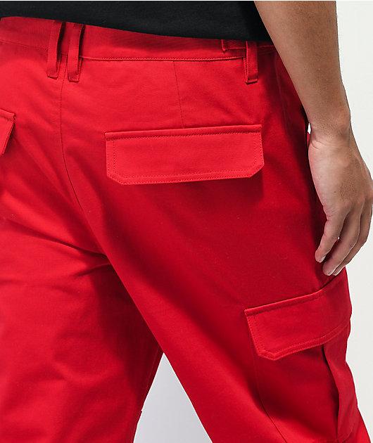 Red Black Cargo Pants Men Fashion Pocket Casual Pants Men Japanese  Streetwear Hip Hop Loose Straight Pants Mens Trousers M3XL   AliExpress  Mobile