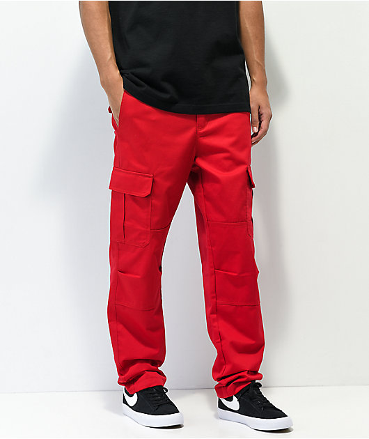 Men Cargo Pants Outdoor Straight Leg Trouser Loose Hip Hop Pocket  Streetwear Zip | eBay