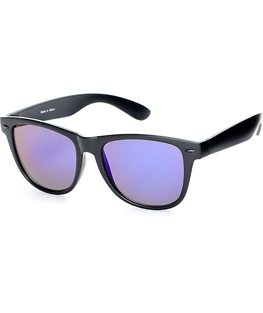Empyre Orwell Black & Purple Mirrored Classic Sunglasses