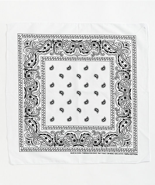Empyre Paisley White Bandana