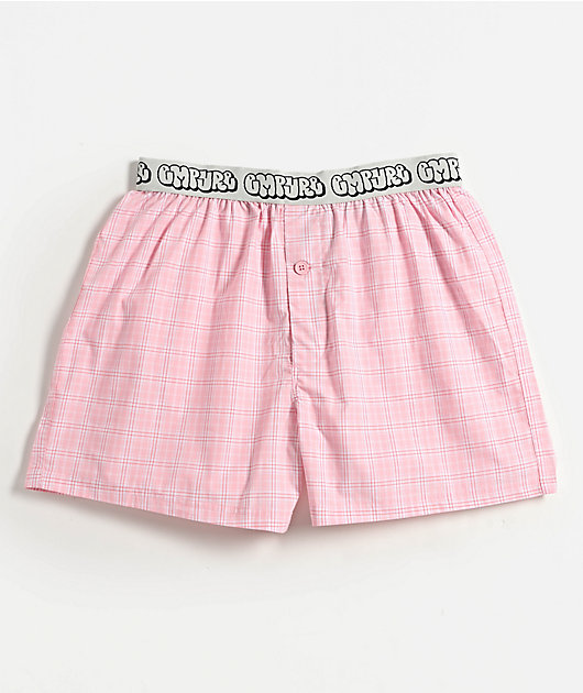 Empyre Pink Plaid Loose Boxers
