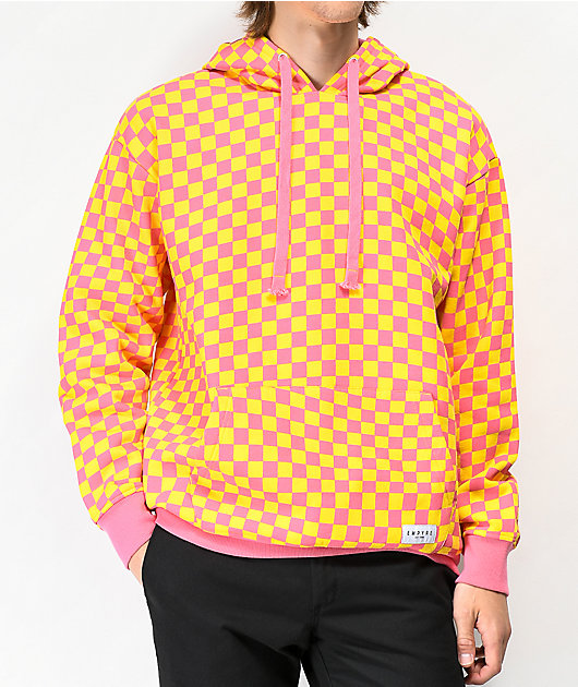 pink and yellow hoodie