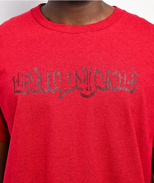 Empyre Punk Plaid Red Wash T-Shirt