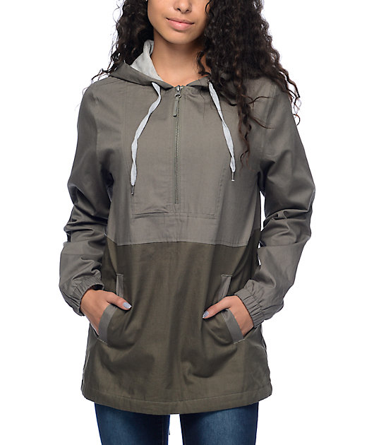 lined pullover windbreaker