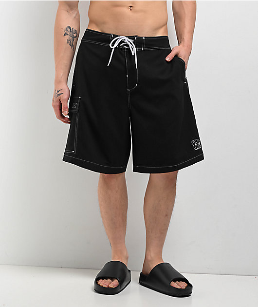 Empyre Rail Black Cargo Board Shorts