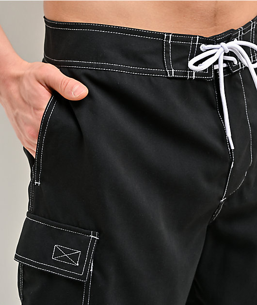 Empyre Rail Black Cargo Board Shorts