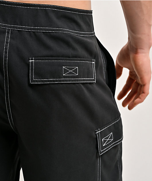 Empyre Rail Black Cargo Board Shorts