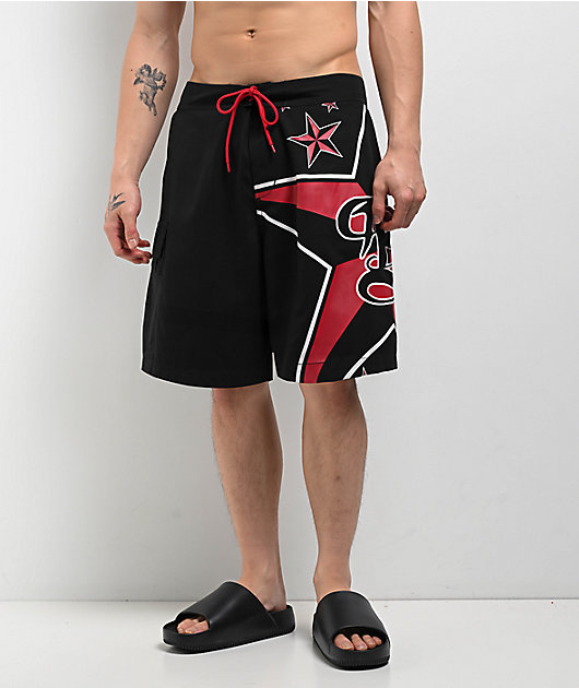 Empyre Rail Star Black Cargo Board Shorts Zumiez - Main Image