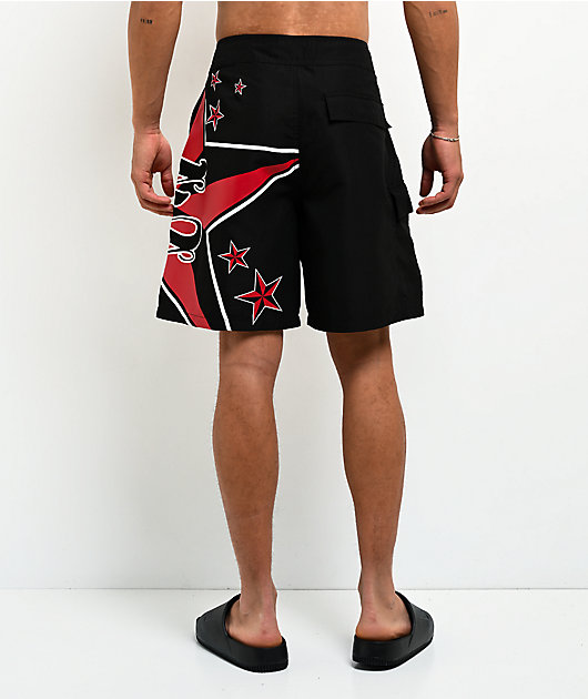 Empyre Rail Star Black Cargo Board Shorts