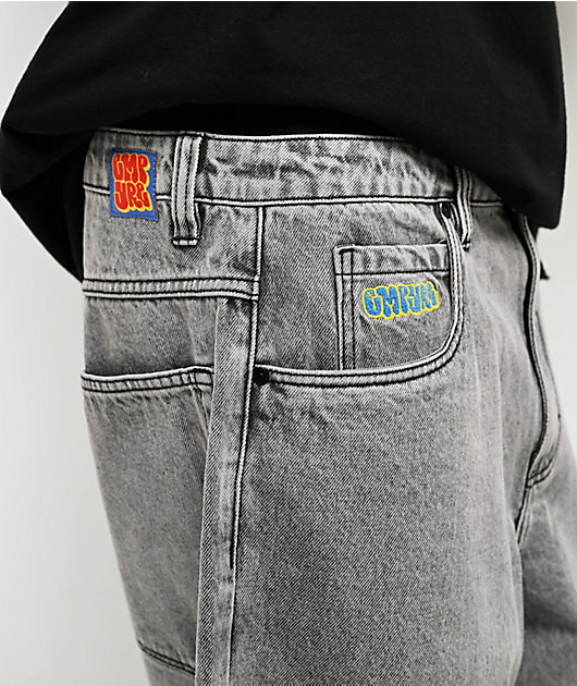【in a row】Slap Sand Wide Denim AREA Crystal Slit Wide-Leg Jeans | Neiman Marcus