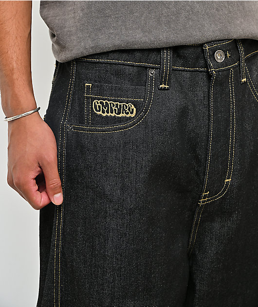 Empyre Raw Black Baggy Barrel Jeans