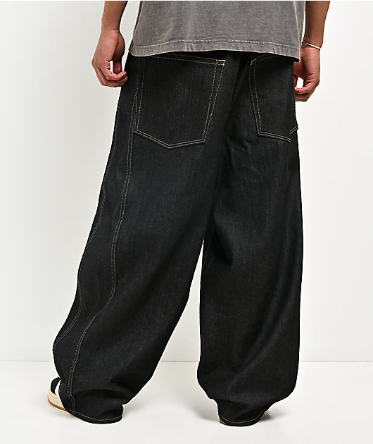 Empyre Raw Black Baggy Barrel Jeans