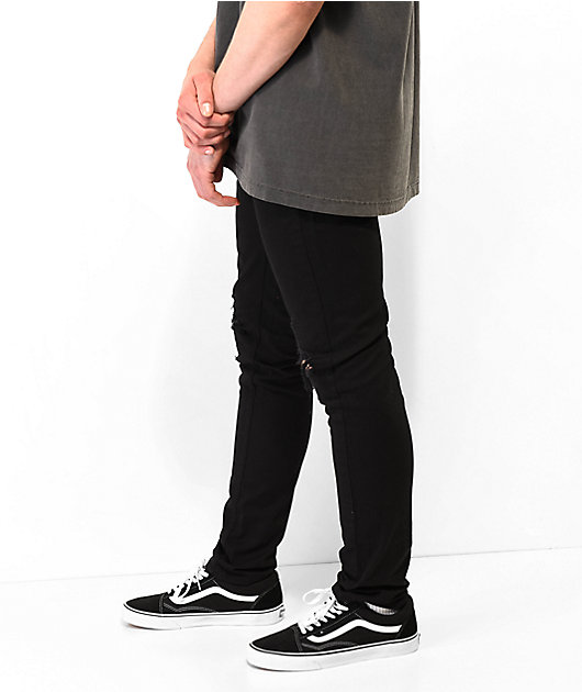Empyre Recoil Destroy jeans ajustados negros