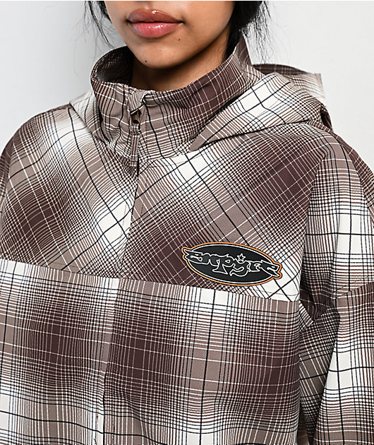 Empyre Rene Brown & Tan Plaid 10K Snowboard Jacket