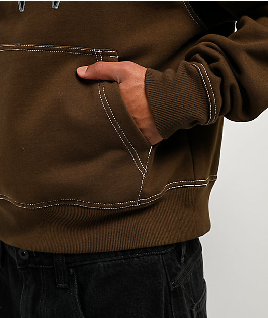 Empyre Resistance Brown Crop Hoodie