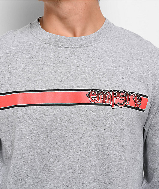 Empyre Ripped Grey Long Sleeve T-Shirt
