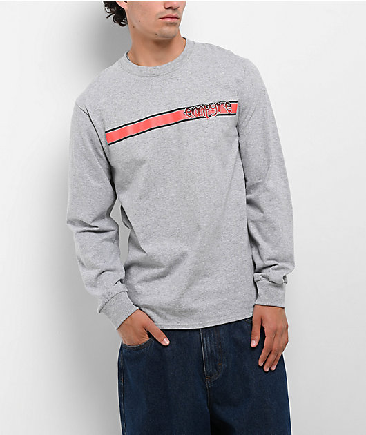 Empyre Ripped Grey Long Sleeve T-Shirt