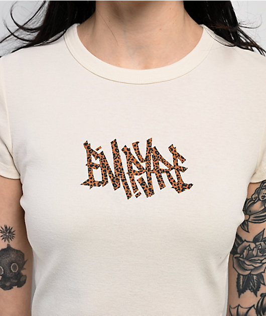 Empyre Roar Beige Crop T-Shirt