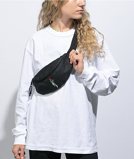 Empyre Rose Hand Black Fanny Pack