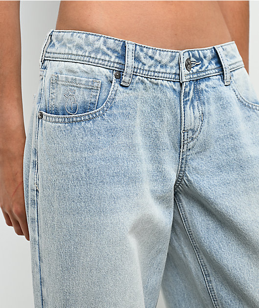 Empyre Rowen Fetch Blue Wash Low Rise Wide Leg Jeans