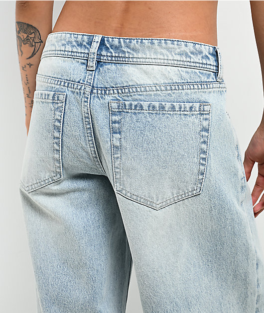 Empyre Rowen Fetch Blue Wash Low Rise Wide Leg Jeans
