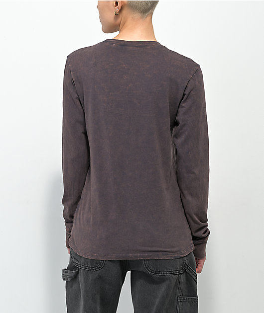 Empyre Rubino Darkest Of Days Brown Wash Long Sleeve T-Shirt