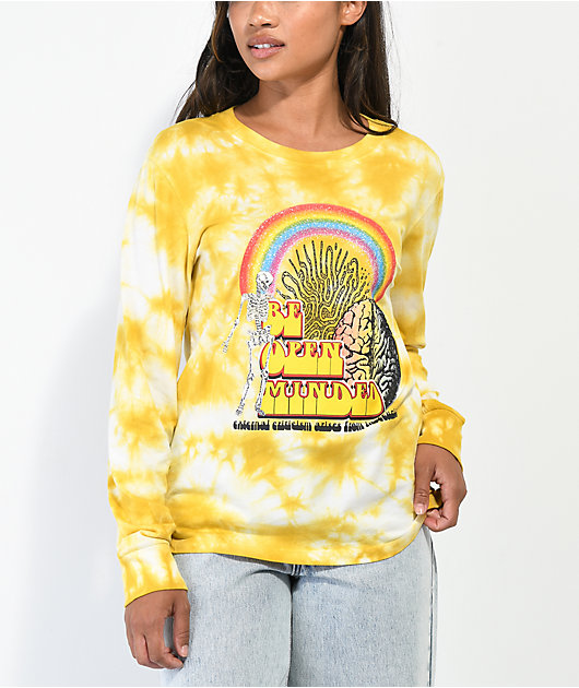 Empyre Rubino Open Minded Camiseta de manga larga tie dye amarilla