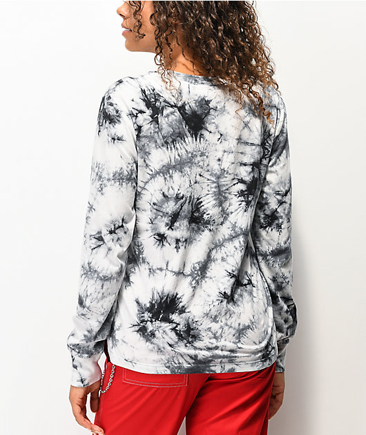 Empyre Rubino Rose camiseta tie dye negra y gris de manga larga