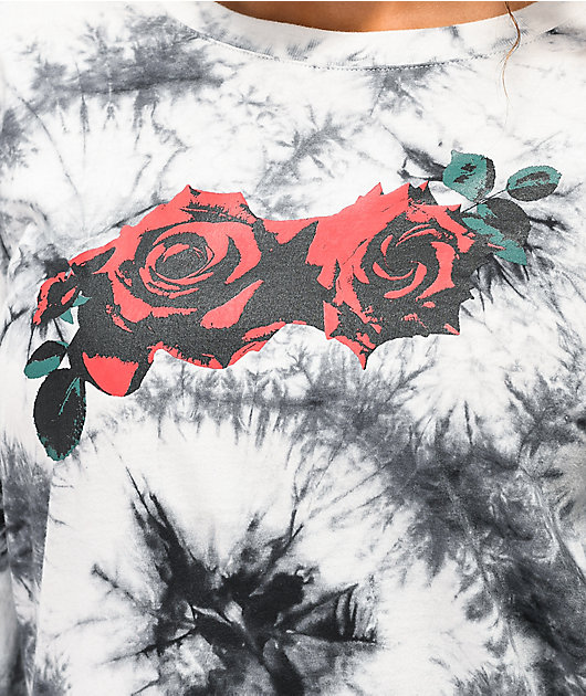 Empyre Rubino Rose camiseta tie dye negra y gris de manga larga