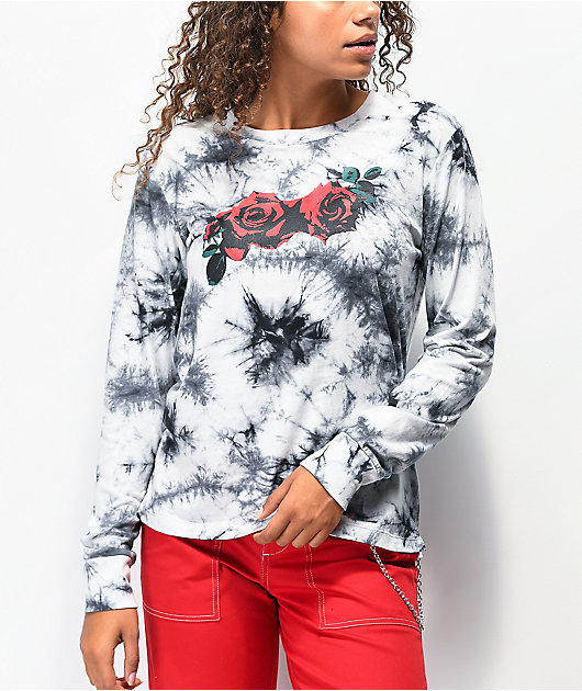 Empyre Rubino Rose camiseta tie dye negra y gris de manga larga