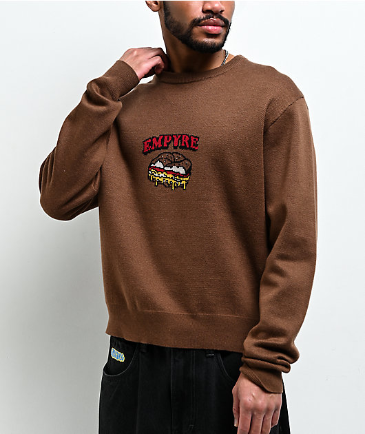 Empyre Sando Brown Crop Sweater