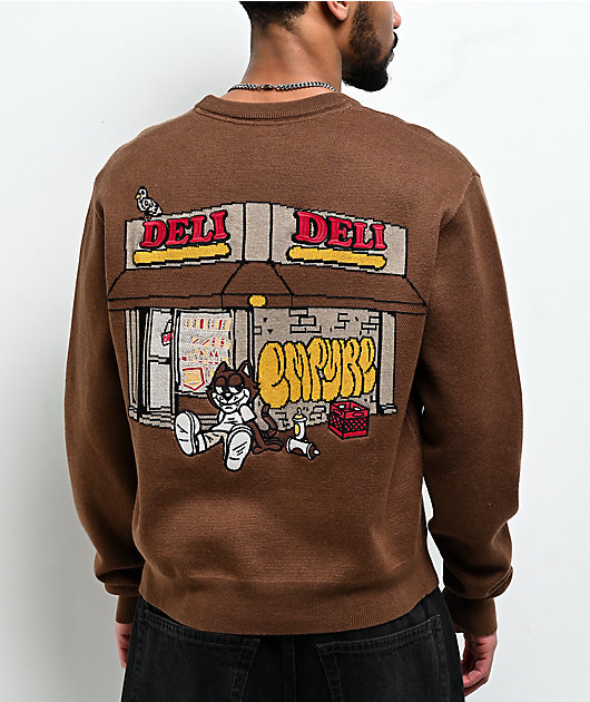 Empyre Sando Brown Crop Sweater