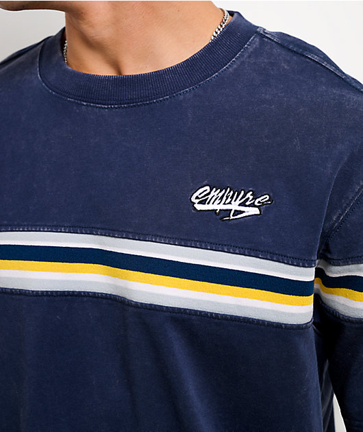 Empyre Sandstorm Stripe Navy Wash Boxy T-Shirt