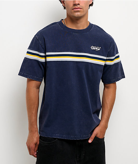 Empyre Sandstorm Stripe Navy Wash Boxy T-Shirt