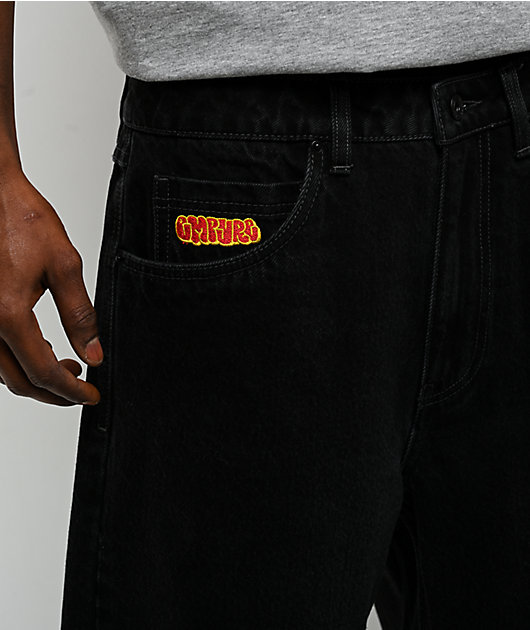 Empyre Shmutz Black Wash Loose Fit Skate Shorts