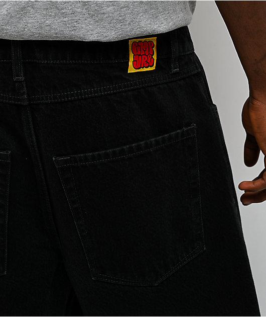Empyre Shmutz Black Wash Loose Fit Skate Shorts