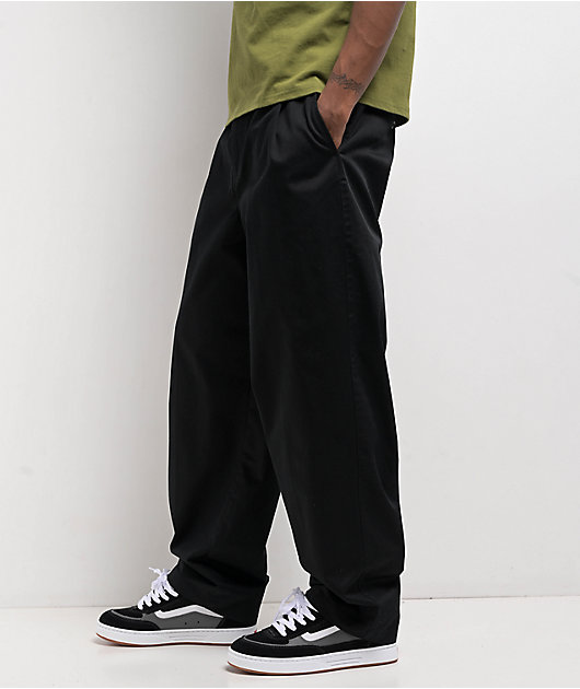 Empyre School Black Loose Skate Pleated Chino Pants