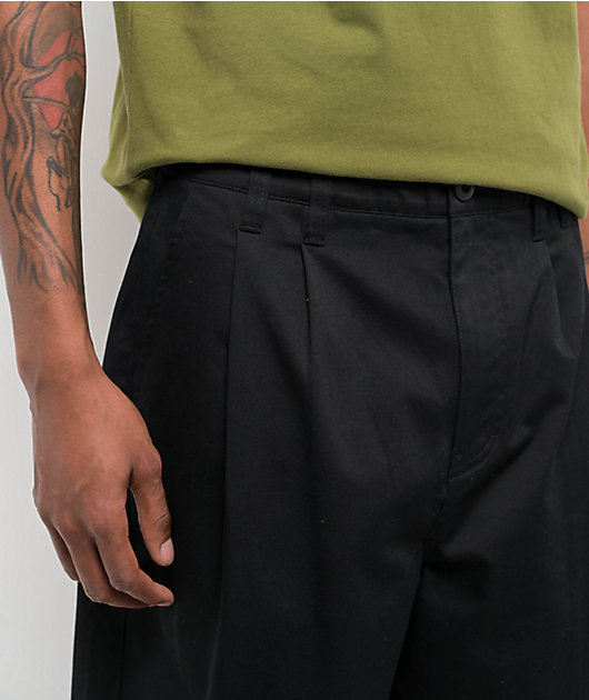 Empyre School Black Loose Skate Pleated Chino Pants