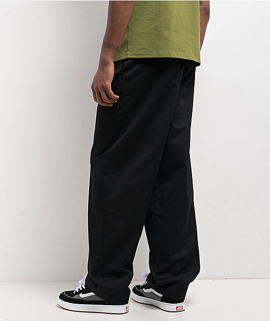 Empyre School Black Loose Skate Pleated Chino Pants