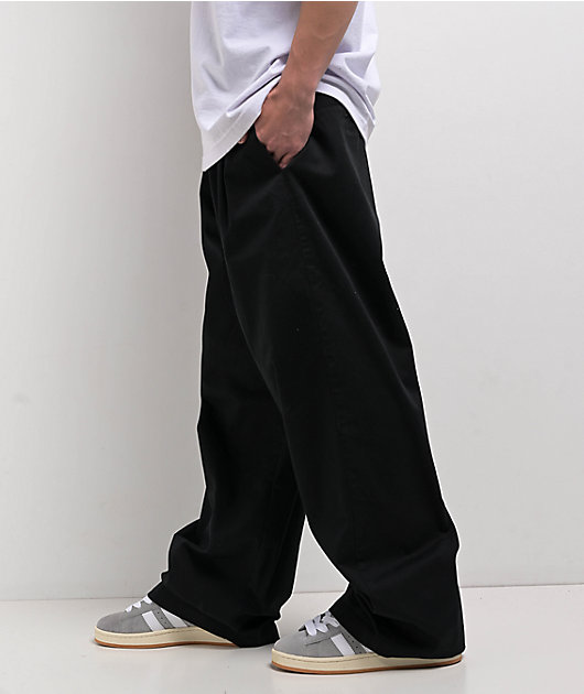y*様 NUTEMPEROR WIDE PANTS BLACK NUTEMPEROR Shy Project 019 Embroidery Wide Pants - Black